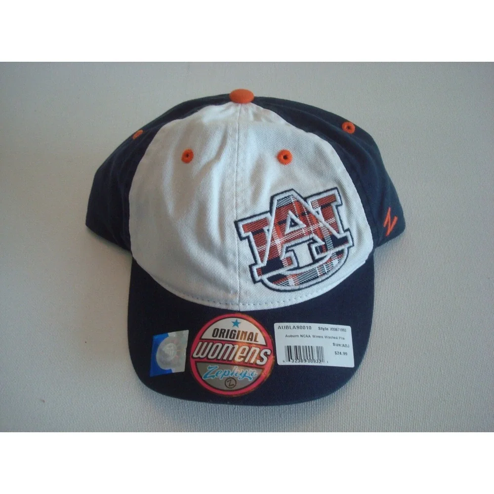 WOMEN AUBRUN TIGERS 00S STRAPBACK GOLF BEACH DEADSTOCK HAT‎ CAP VINTAGE A1